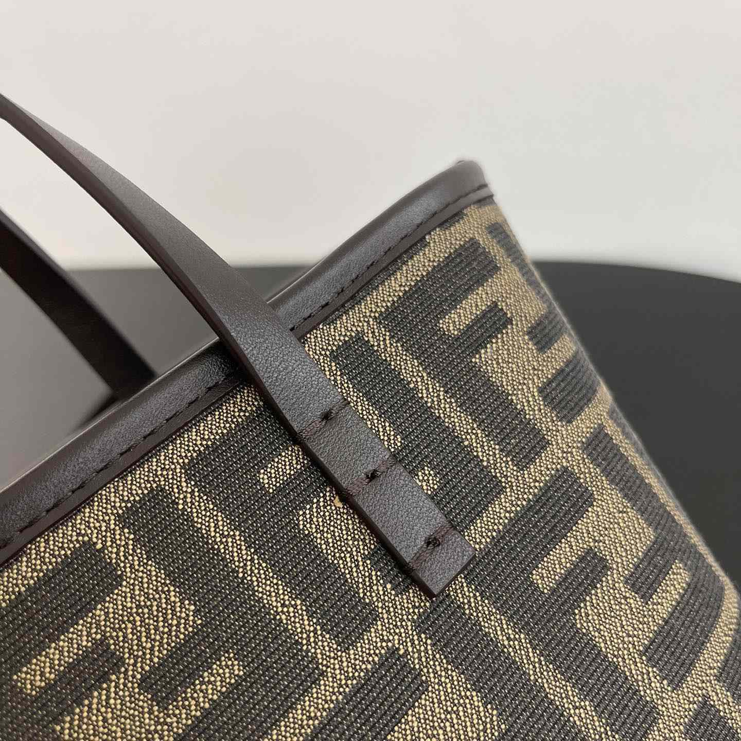 Fendi Mini Roll Brown FF Jacquard Mini Bag - DesignerGu