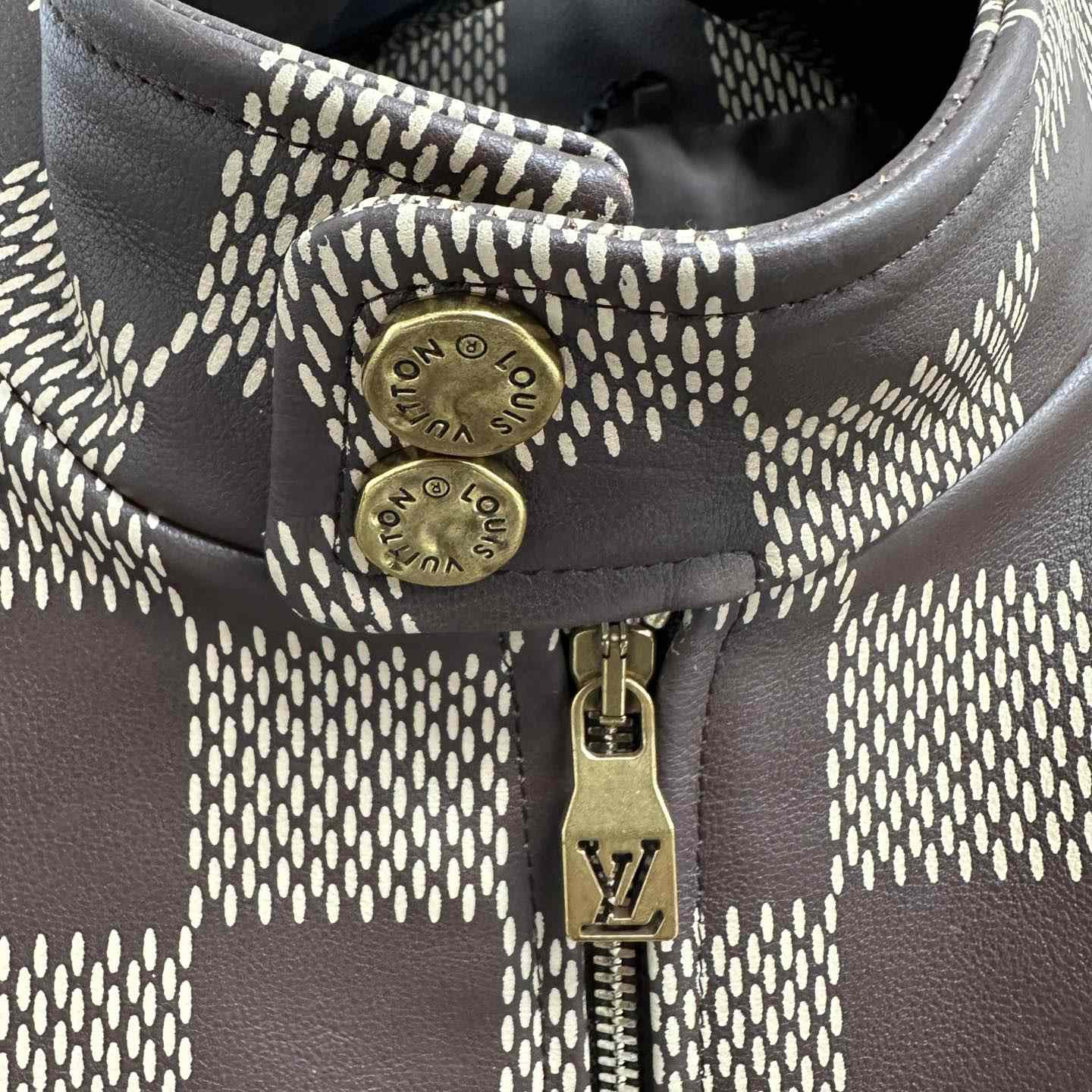 Louis Vuitton Damier Leather Harrington Jacket   1AFIMC - DesignerGu