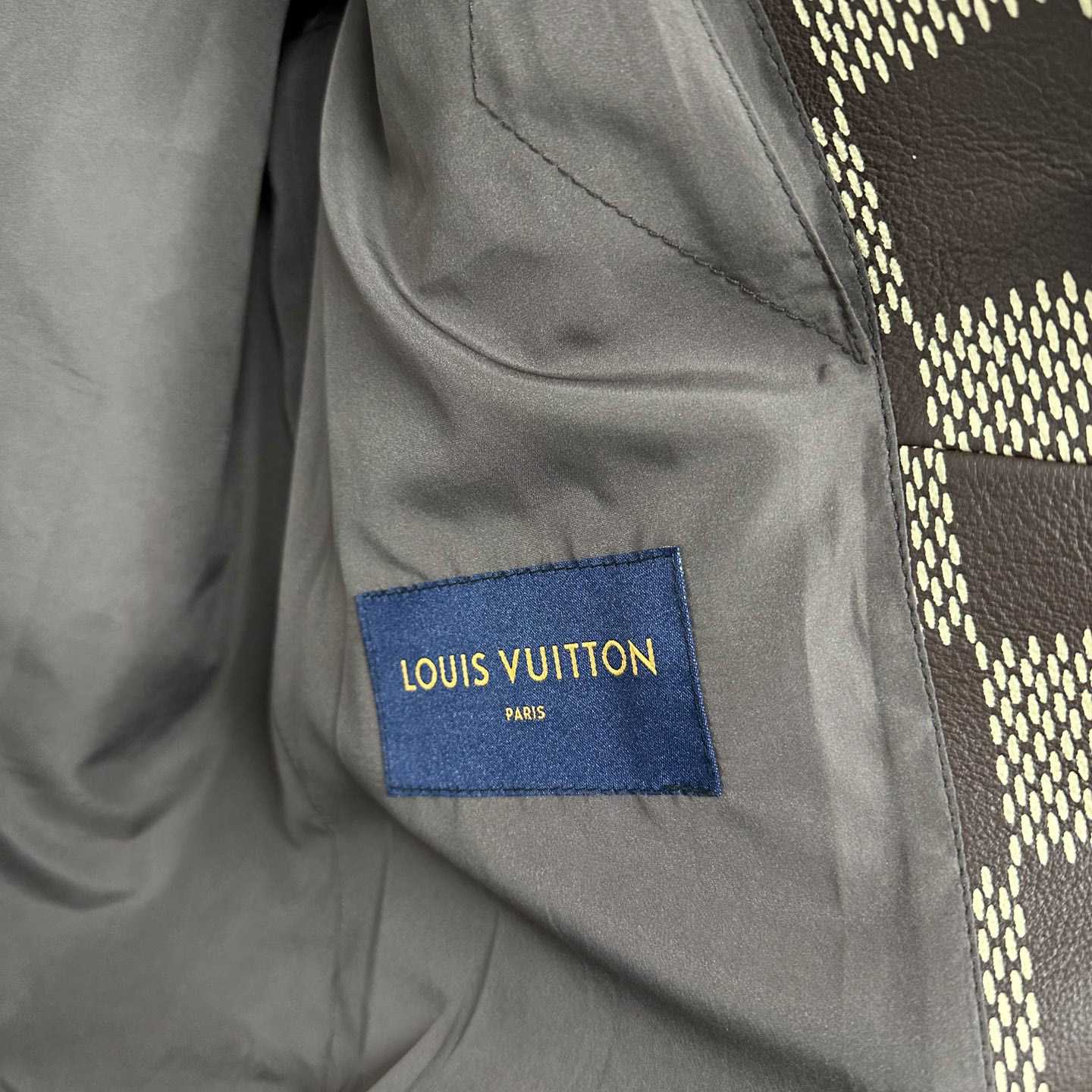 Louis Vuitton Damier Leather Harrington Jacket   1AFIMC - DesignerGu