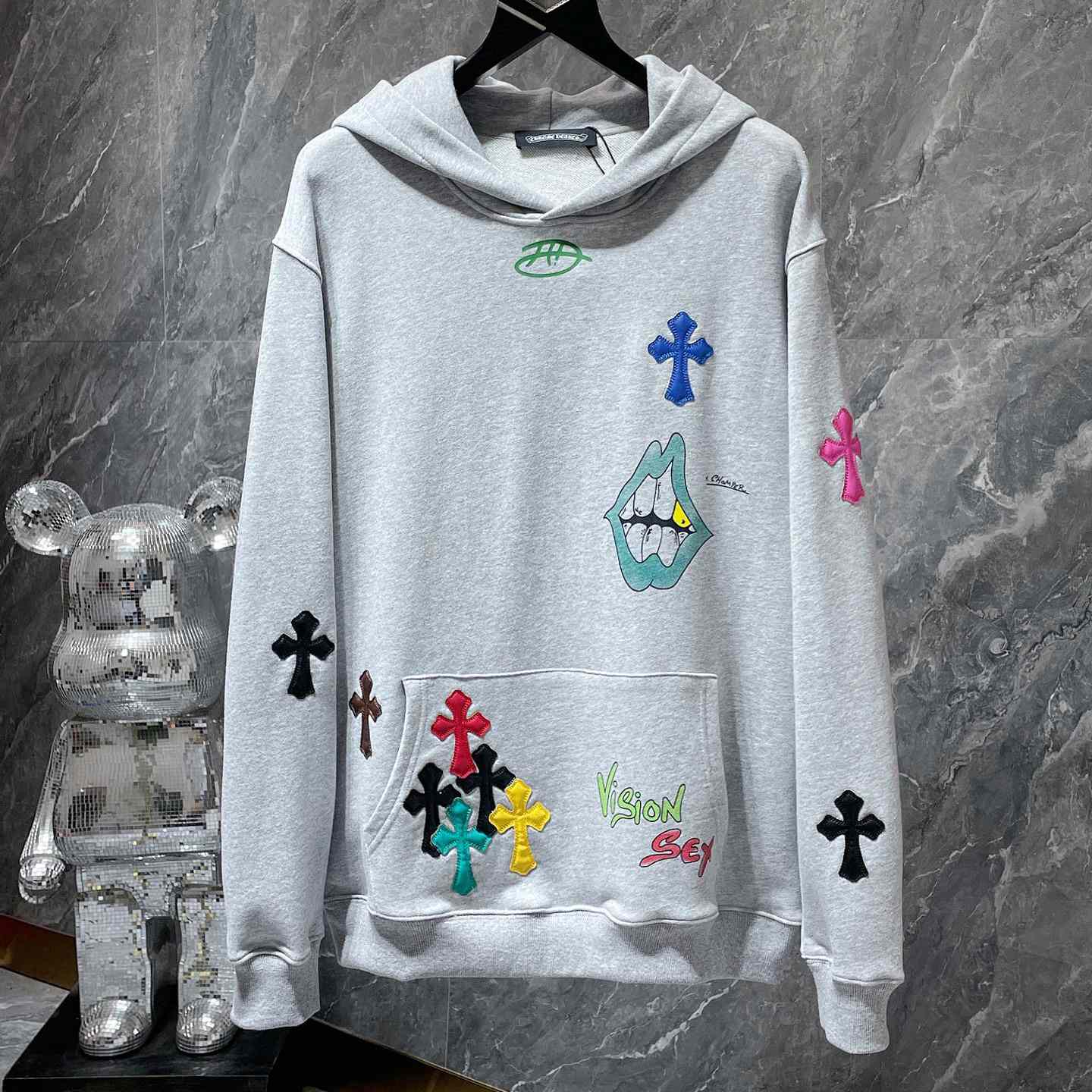 Chrome Hearts x Matty Boy Cross Patch Hoodie - DesignerGu