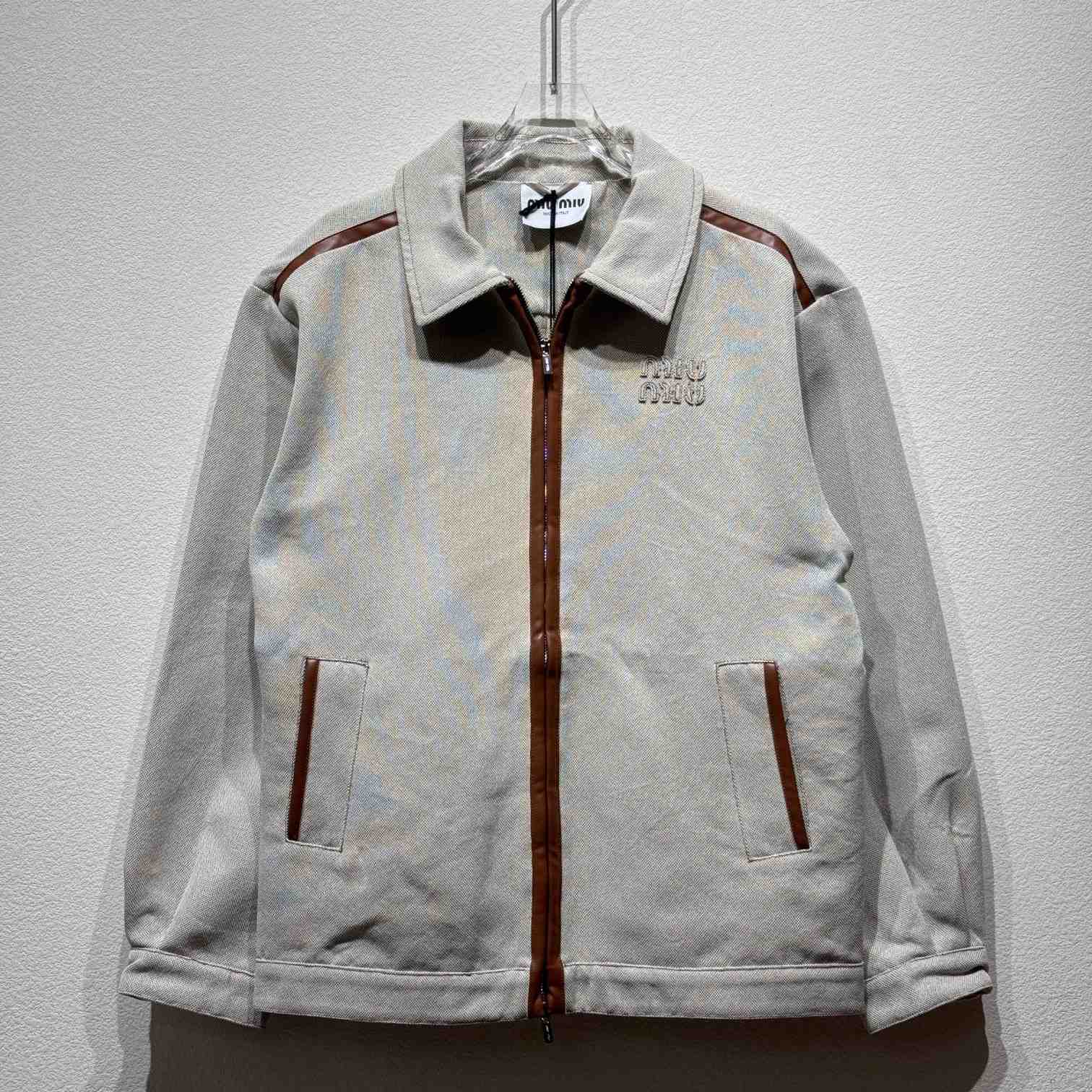 Miu Miu Jacquard Canvas Blouson Jacket - DesignerGu