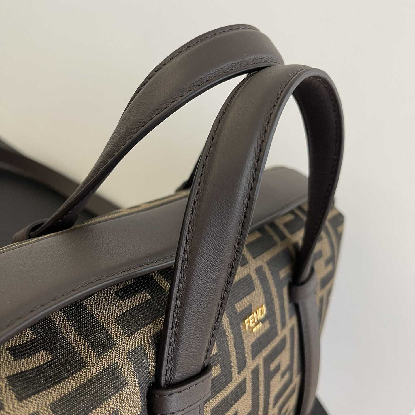 Fendi Boston 365 Brown FF jacquard fabric bag - DesignerGu