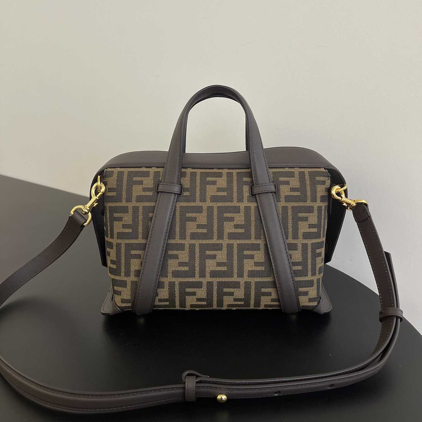 Fendi Boston 365 Brown FF jacquard fabric bag - DesignerGu