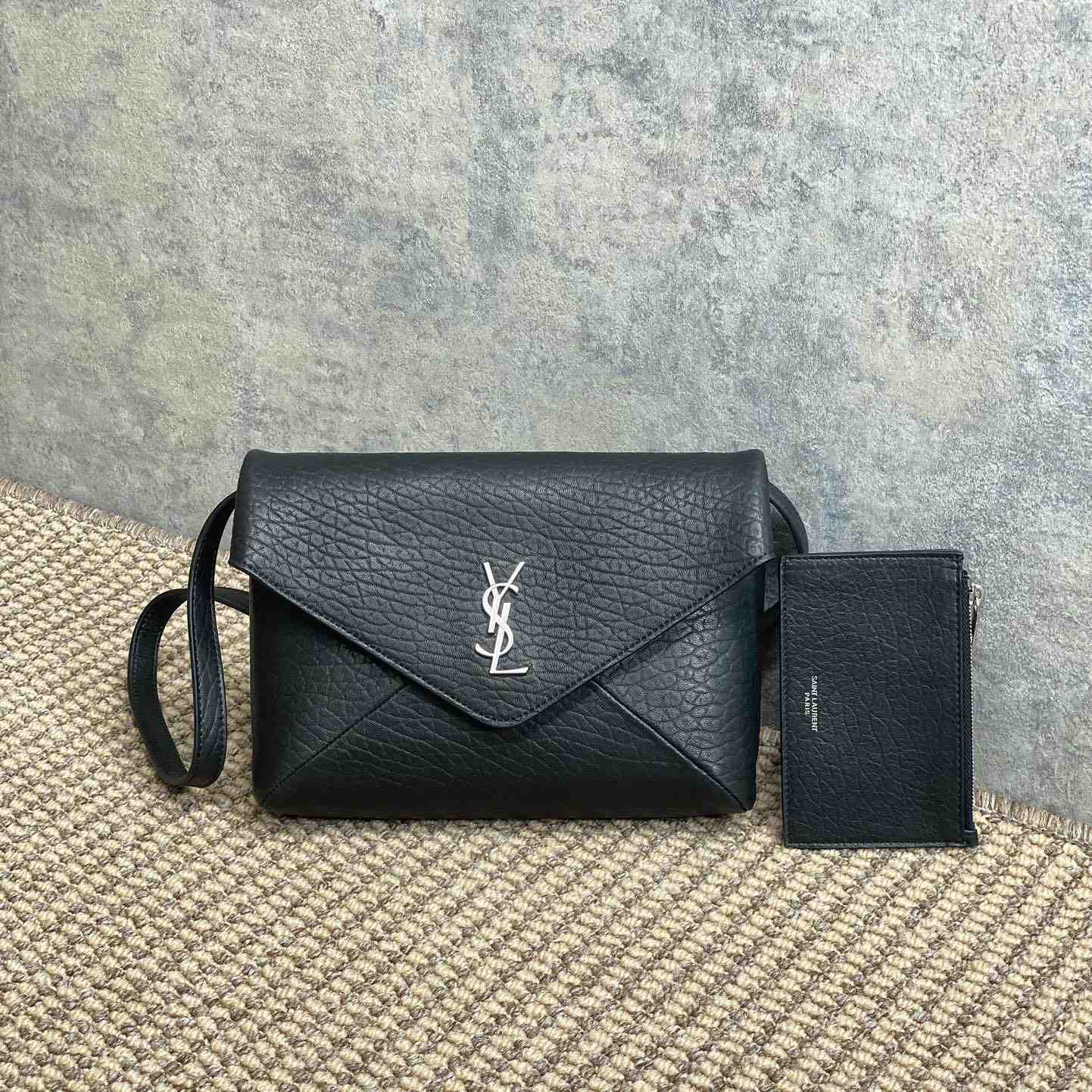 Saint Laurent Cassandre Envelope Messenger In Lambskin - DesignerGu