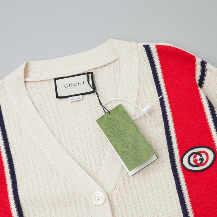 Gucci Knit Cotton Cardigan With Patch - DesignerGu