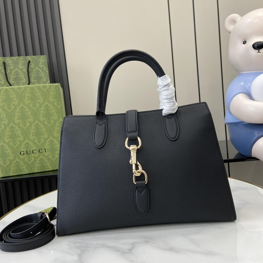 Gucci Medium Tote Bag With Hook Closure - DesignerGu