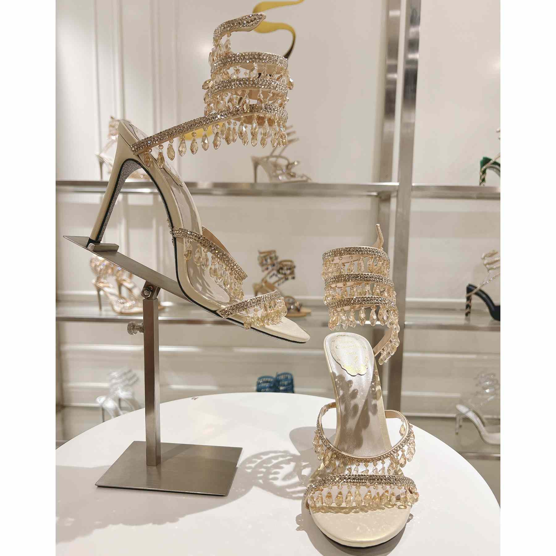 Rene Caovilla Natural Chandelier Sandals - DesignerGu