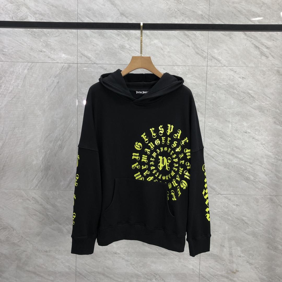 Palm Angels Black Vertigo Hoodie - DesignerGu