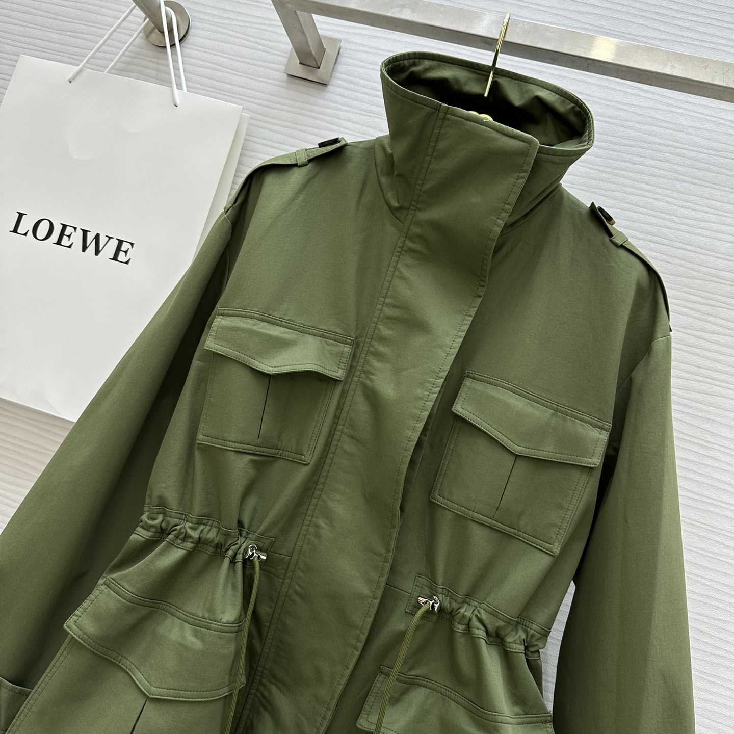 Loewe Short Parka In Cotton - DesignerGu