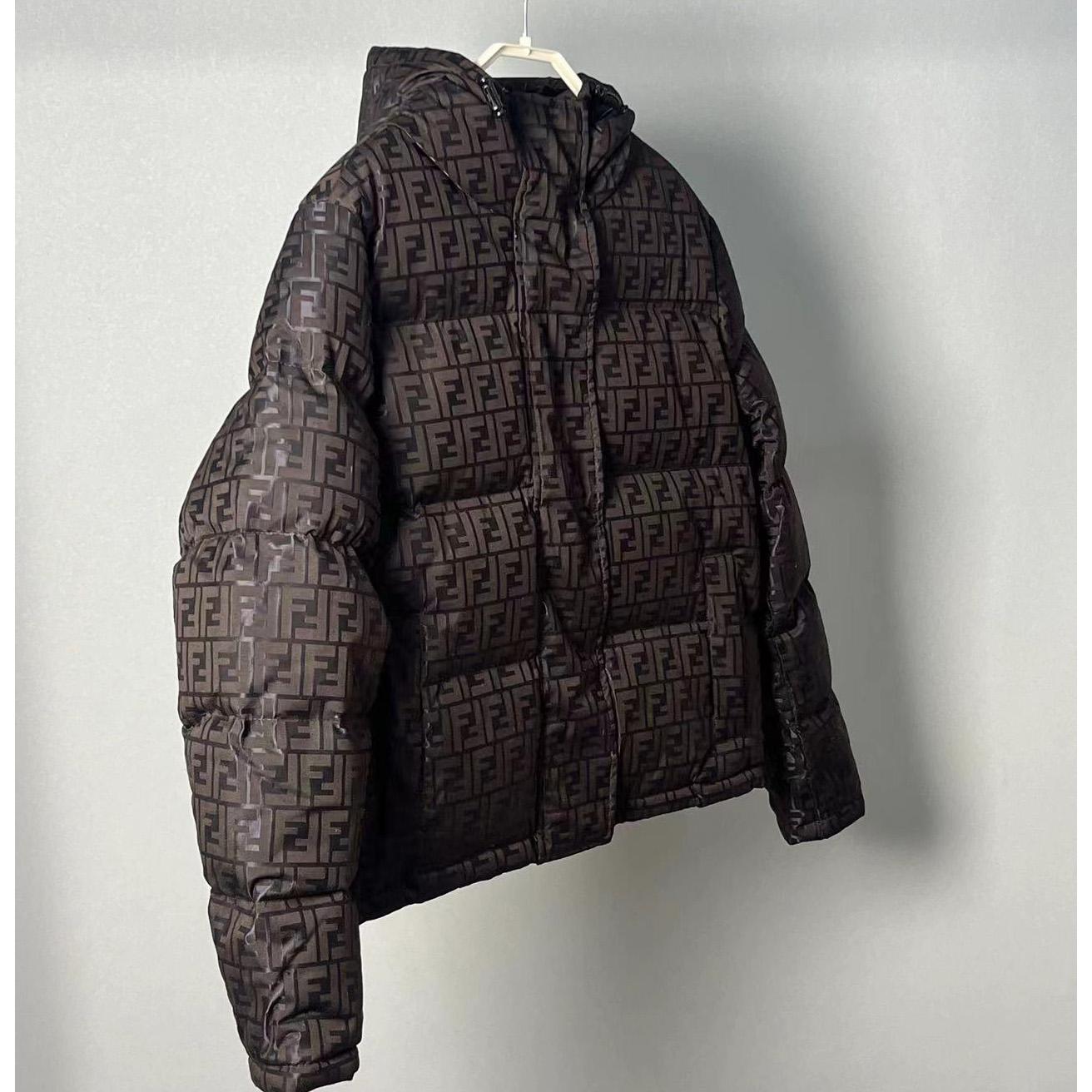 Fendi Brown Tech Fabric Down Jacket - DesignerGu