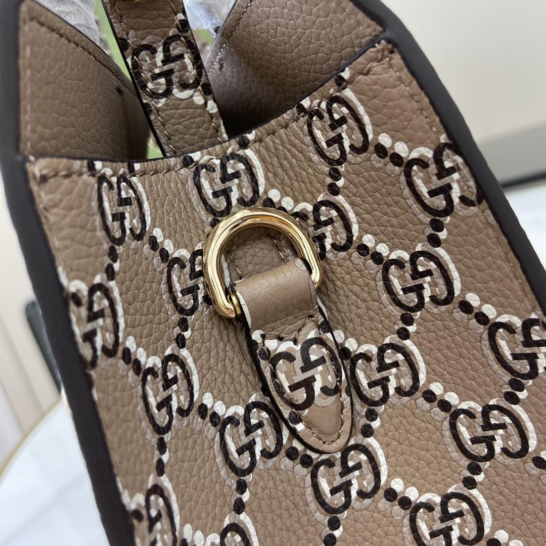 Gucci Small Tote Bag With GG Shadow  - DesignerGu