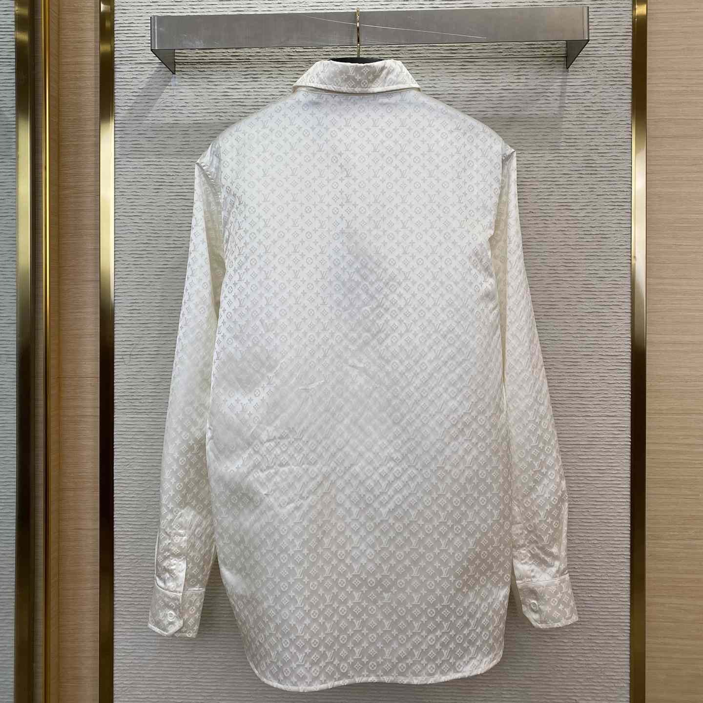 Louis Vuitton Monogram Long-Sleeved Silk Shirt - DesignerGu