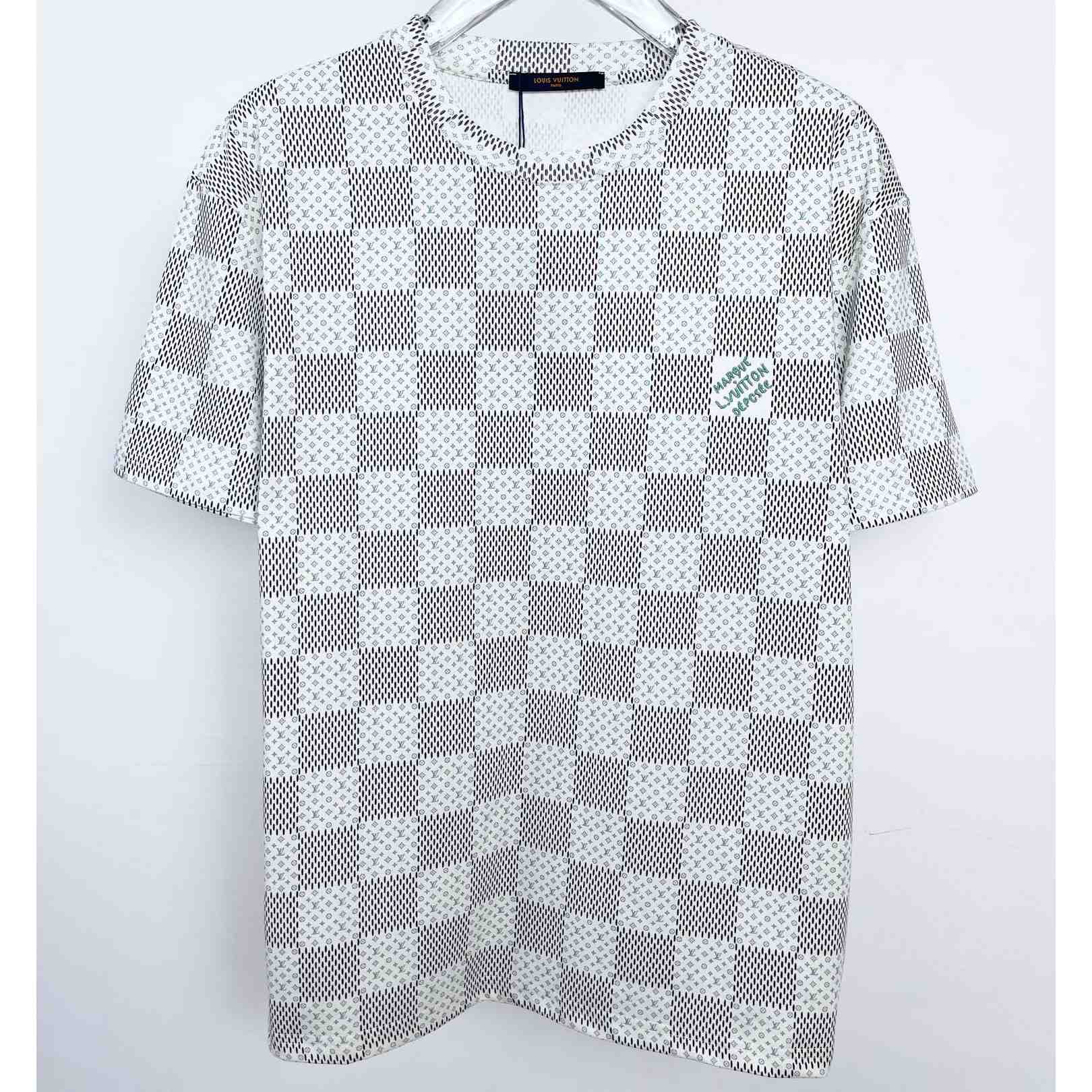 Louis Vuitton Printed Short-Sleeved Cotton T-Shirt - DesignerGu