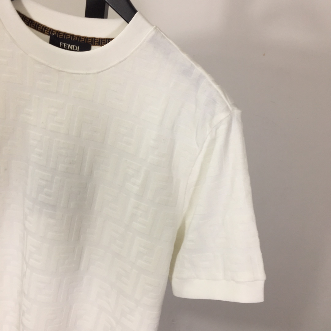 Fendi T-shirt In White Piqué - DesignerGu