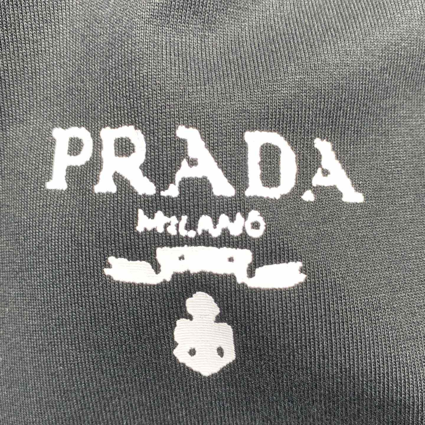 Prada Cotton T-Shirt With Re-Nylon Details - DesignerGu