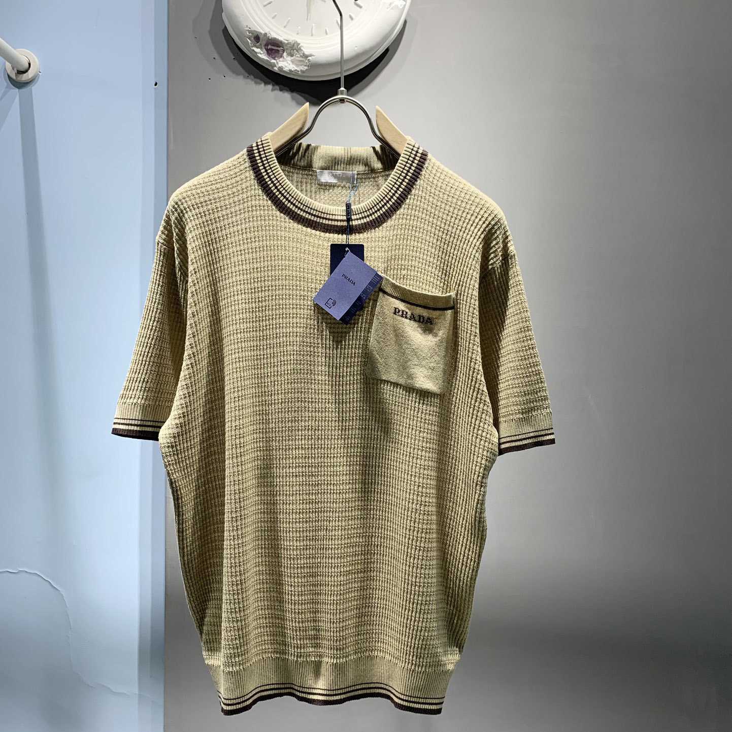 Prada Cotton T-Shirt With Re-Nylon Details - DesignerGu