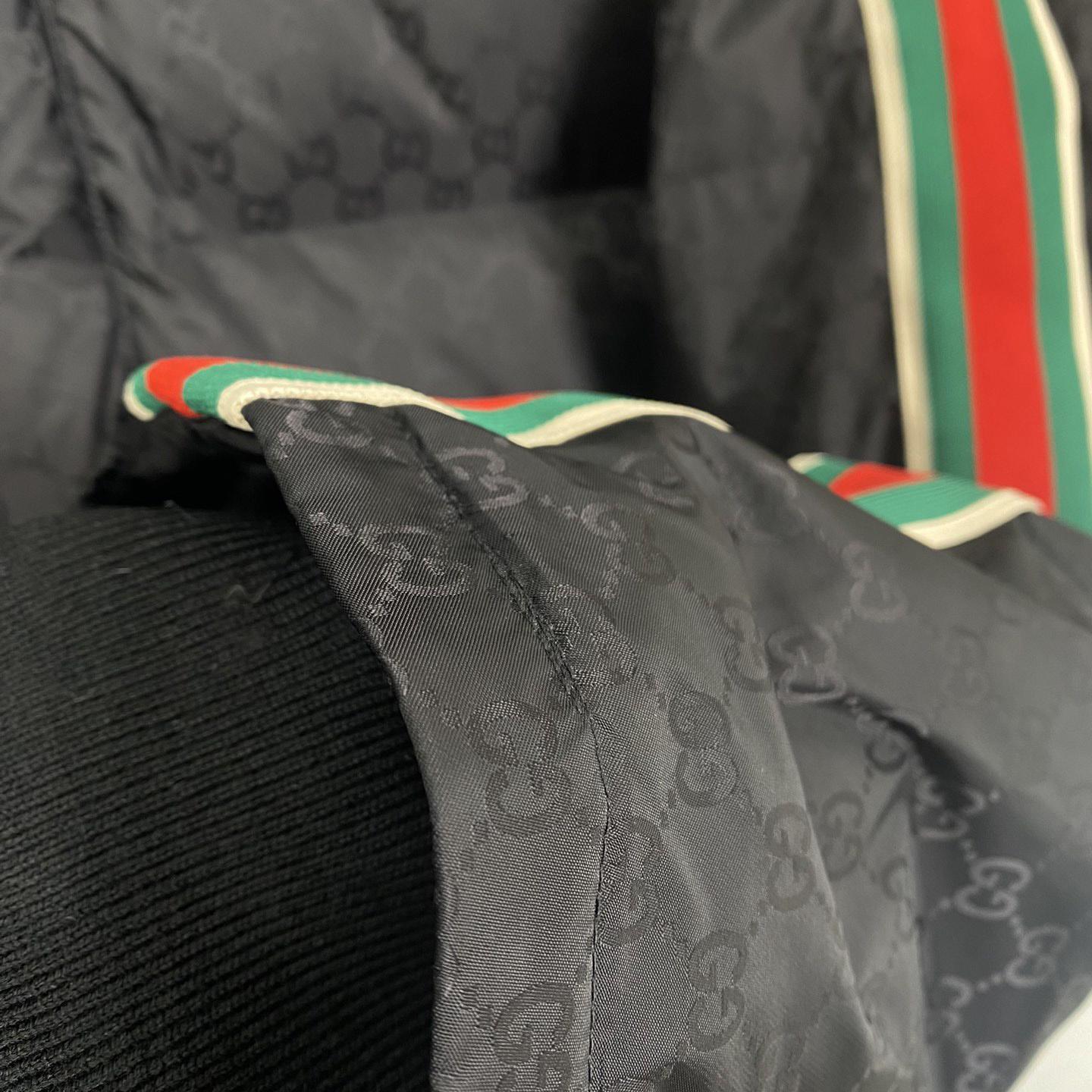 Gucci GG Nylon Jacquard Jacket With Web - DesignerGu