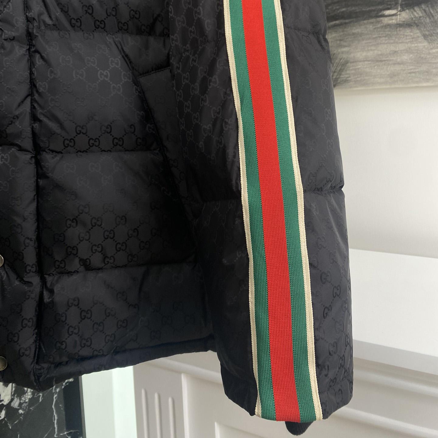 Gucci GG Nylon Jacquard Jacket With Web - DesignerGu