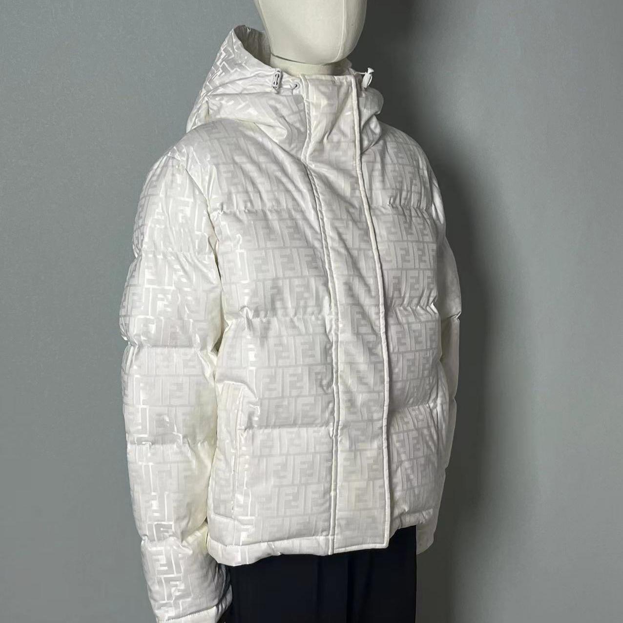 Fendi White Tech Fabric Down Jacket - DesignerGu