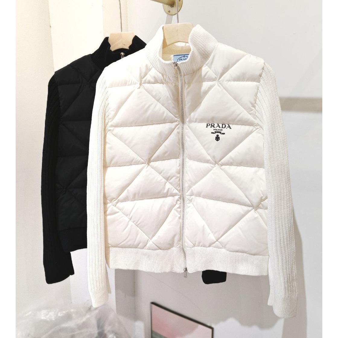 Prada Quilted Re-Nylon And Cashmere Jacket - DesignerGu