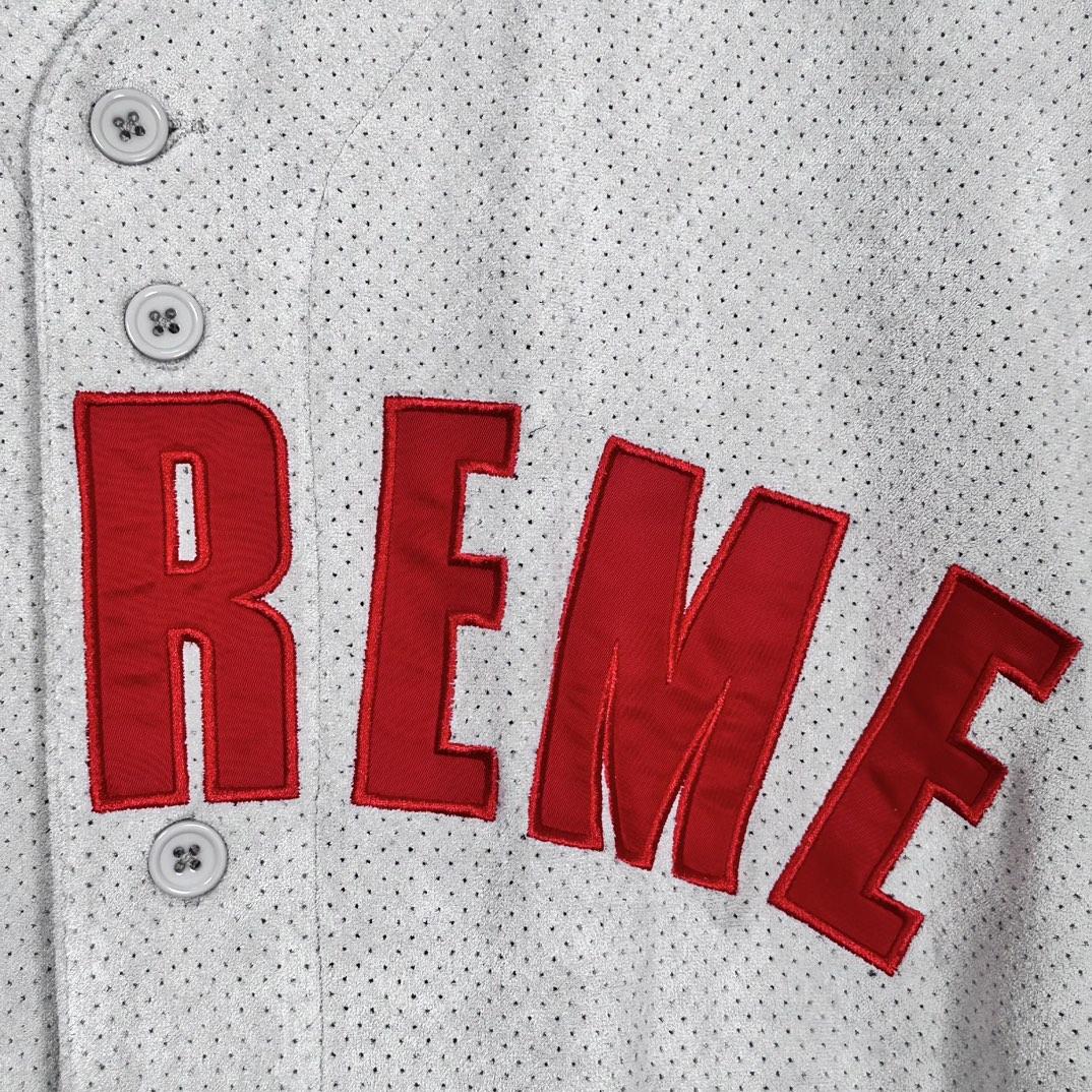 Supreme Ultrasuede Mesh Baseball Jersey - DesignerGu