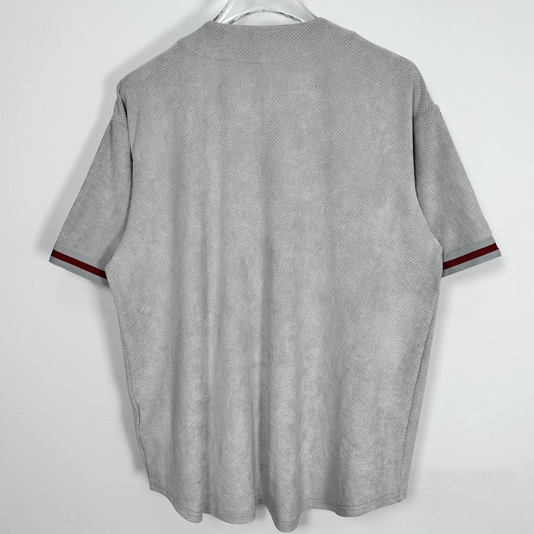 Supreme Ultrasuede Mesh Baseball Jersey - DesignerGu