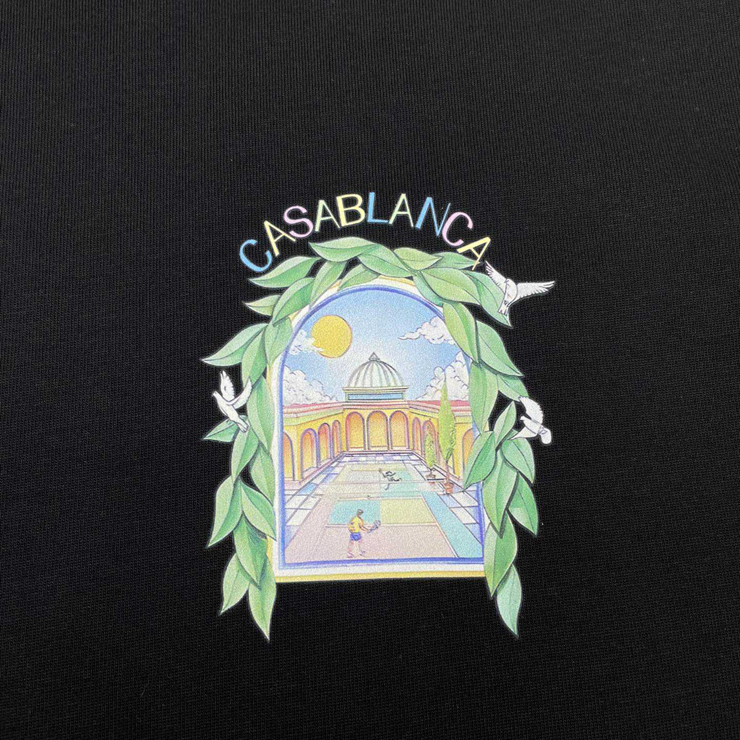 Casablanca  Black 'Casablanca Avenida' T-Shirt   C890 - DesignerGu