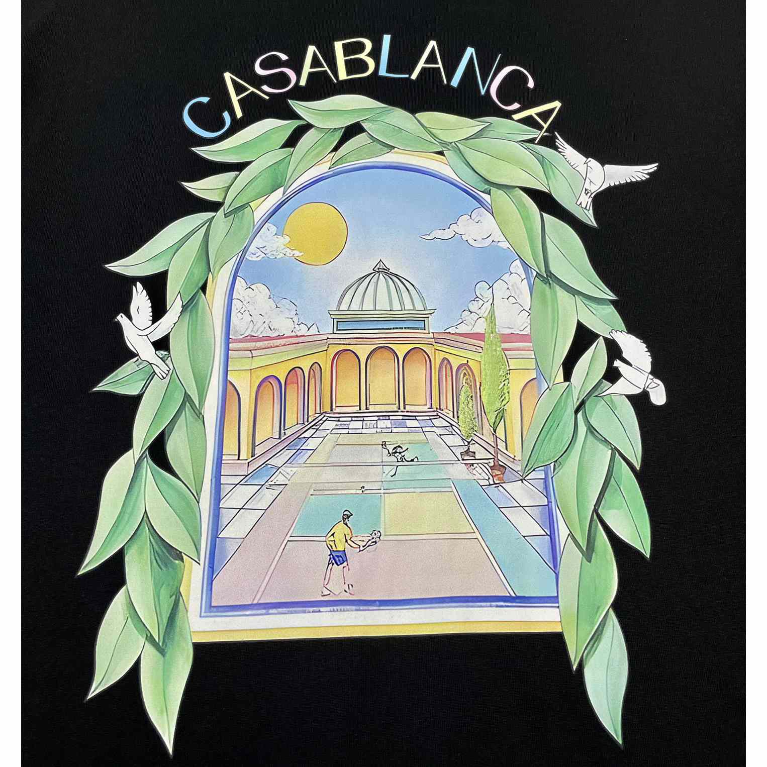 Casablanca  Black 'Casablanca Avenida' T-Shirt   C890 - DesignerGu