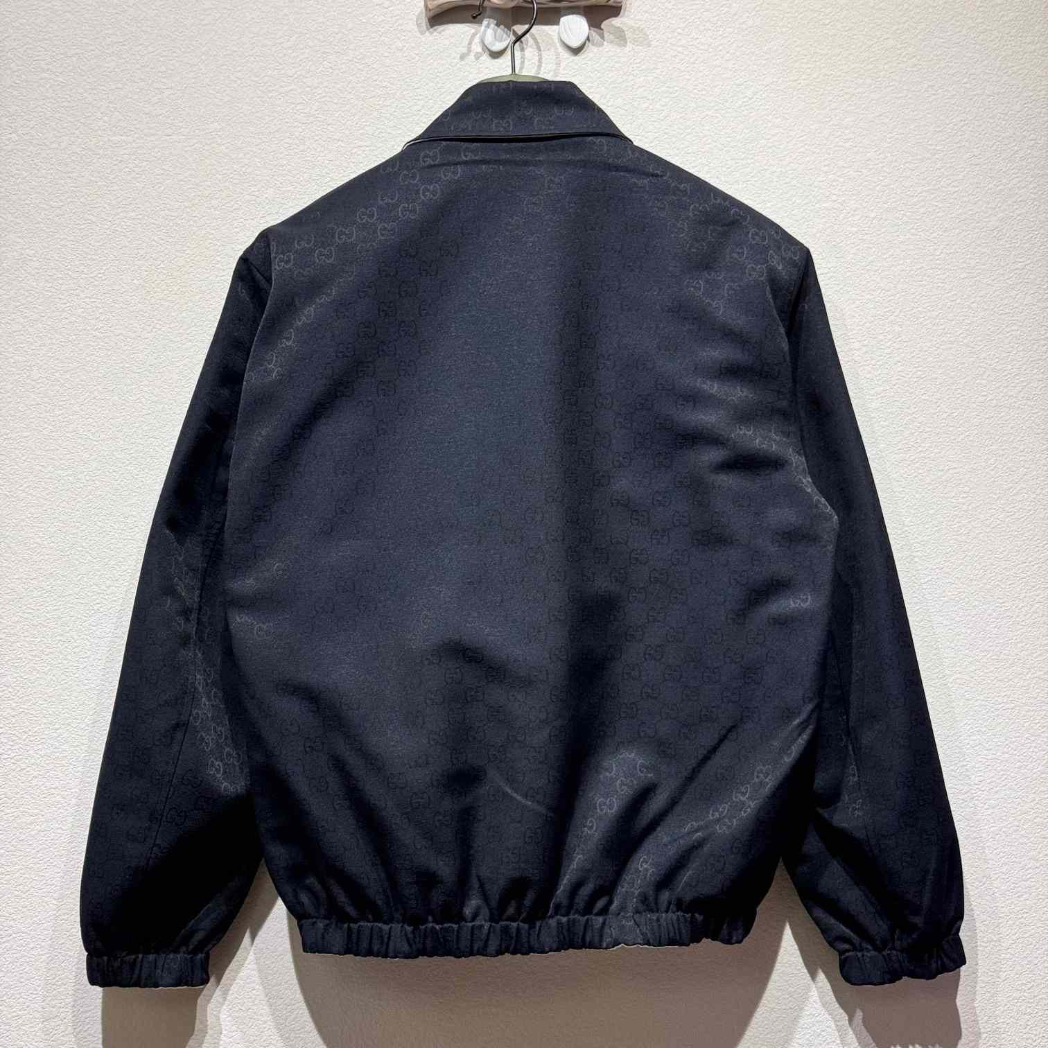 Gucci Denim Jacket With GG Embossed Detail  - DesignerGu