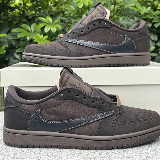 Travis Scott x Jordan Air Jordan 1 Low OG “Velvet Brown” Sneaker     DM7866-202 - DesignerGu