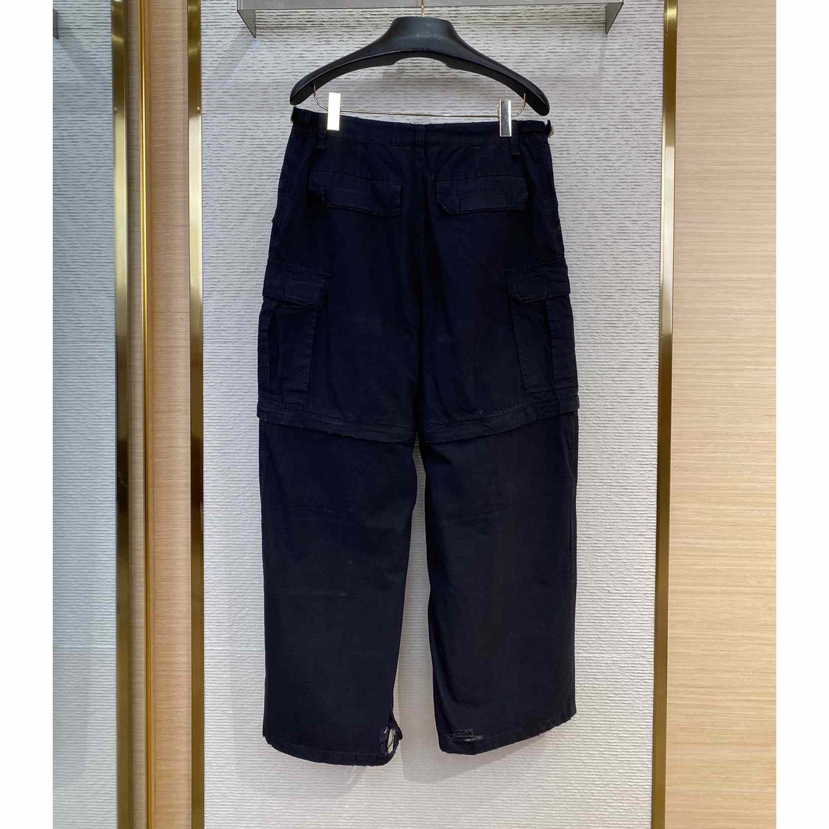 Balenciaga Large Cargo Pants In Black - DesignerGu