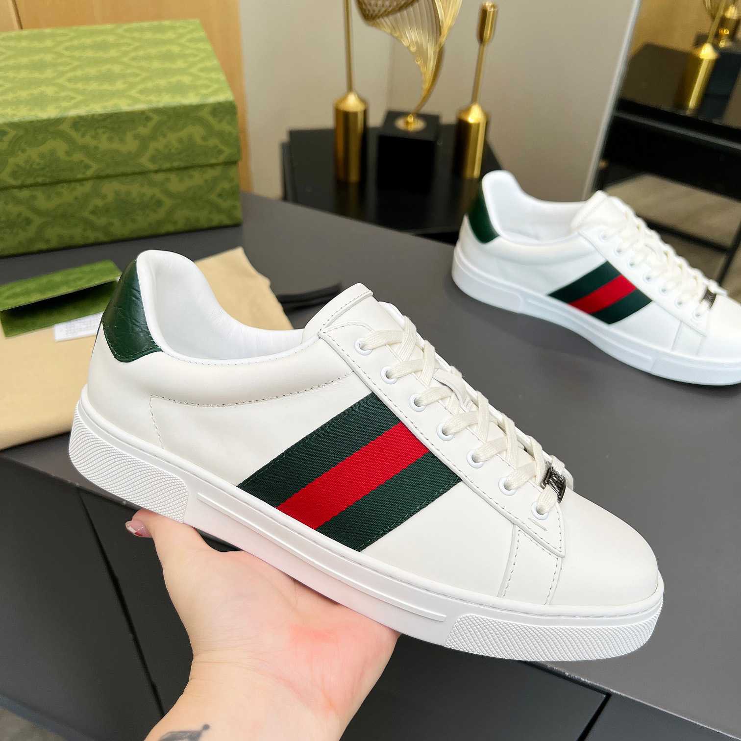 Gucci Ace Sneaker With Web - DesignerGu