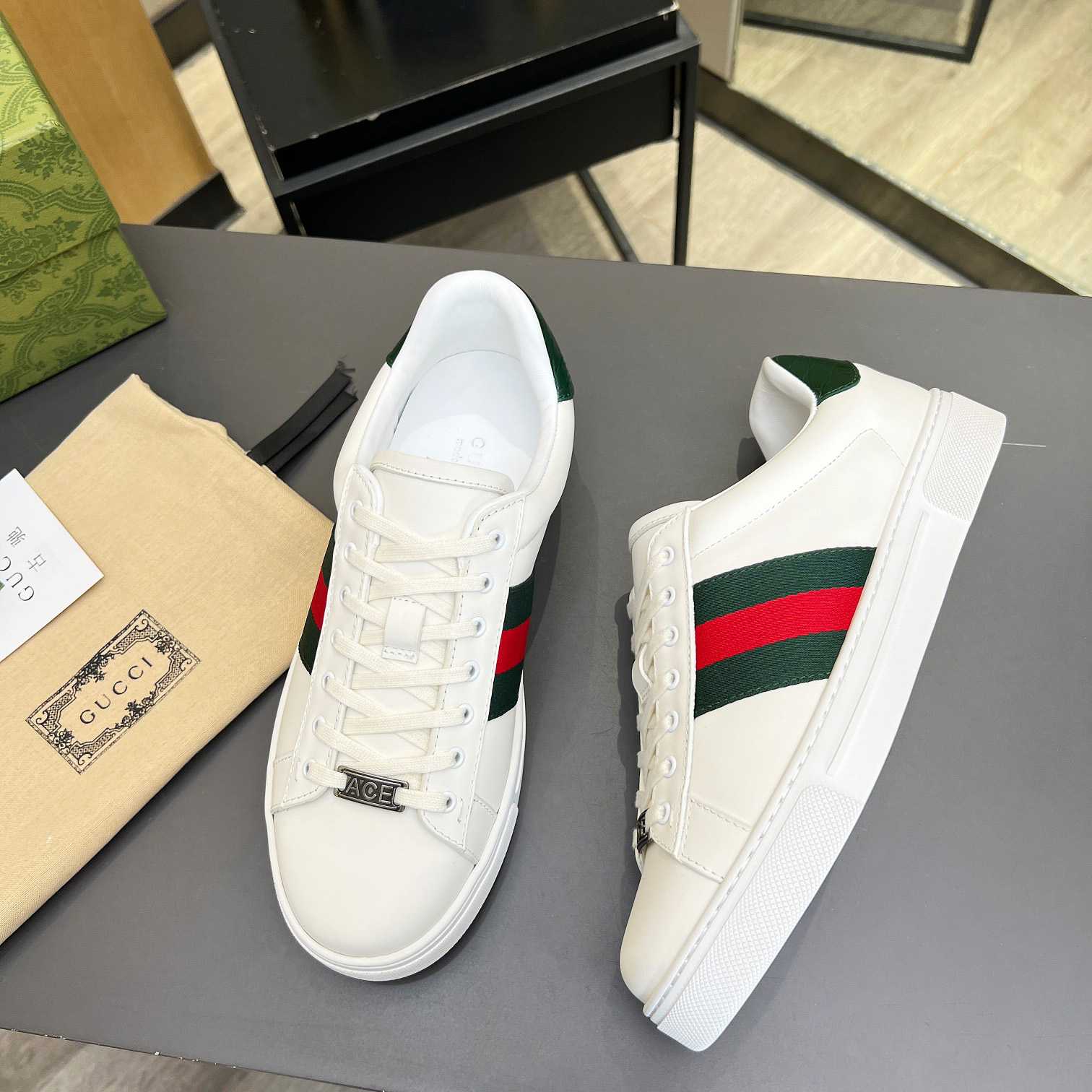 Gucci Ace Sneaker With Web - DesignerGu