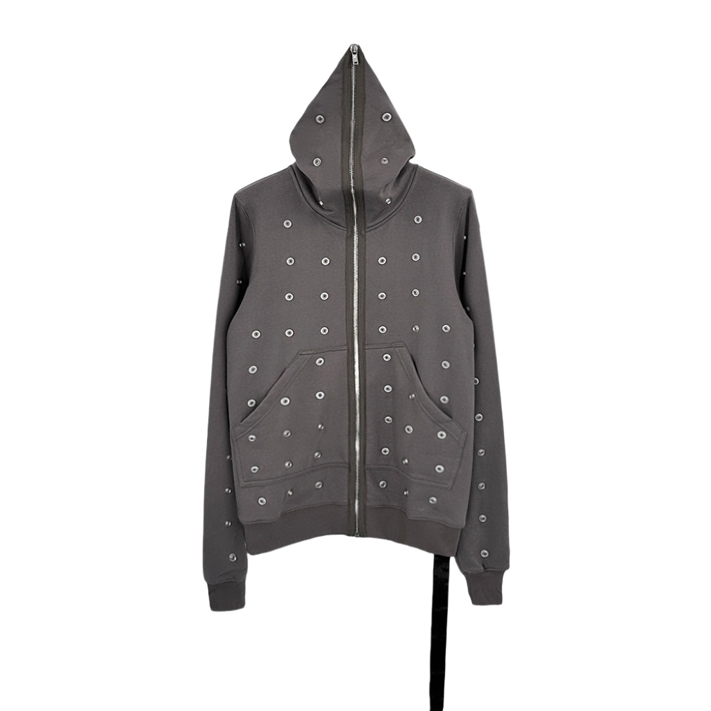 Rick Owens DRKSHDW Stud-detailing Zipped Hoodie - DesignerGu