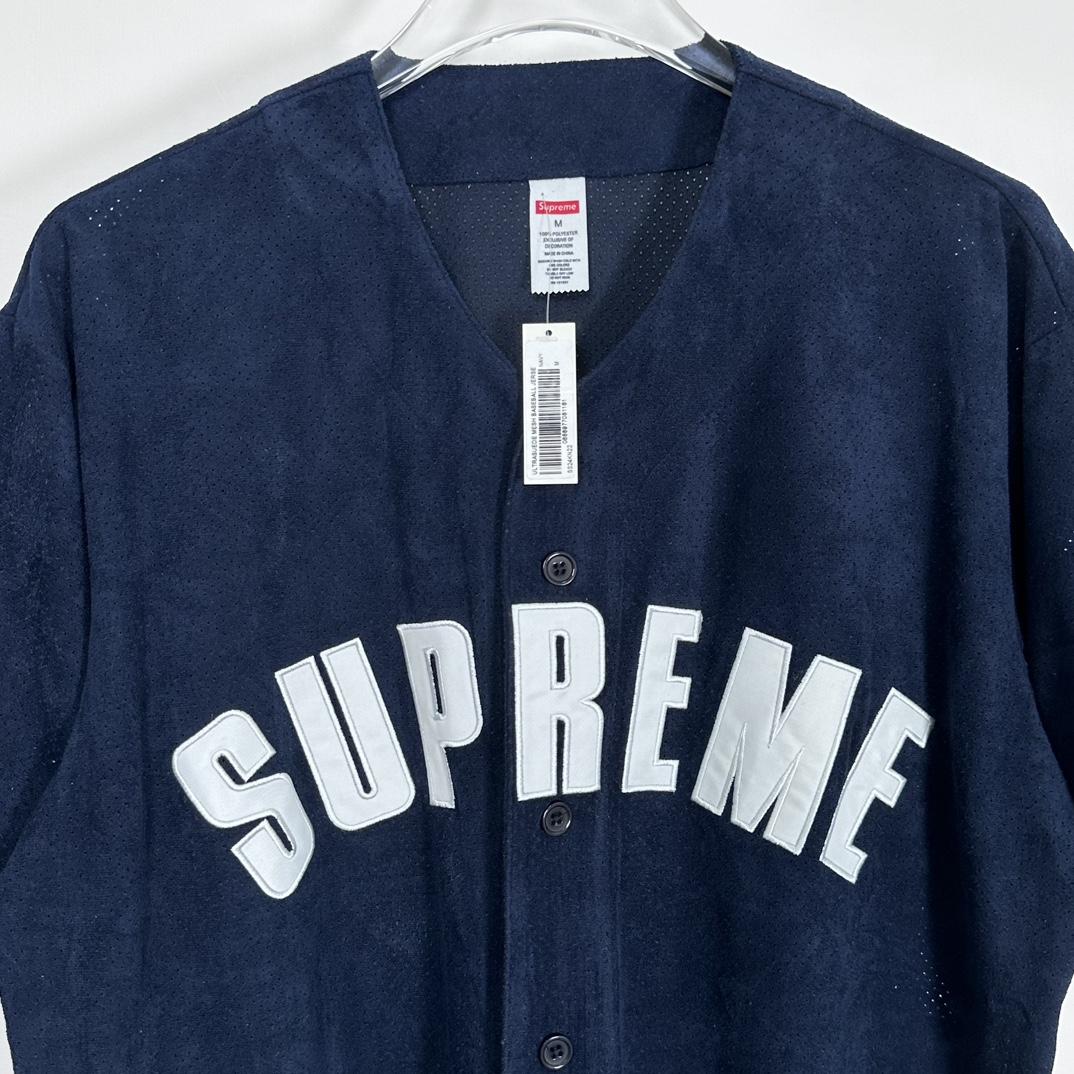 Supreme Ultrasuede Mesh Baseball Jersey - DesignerGu