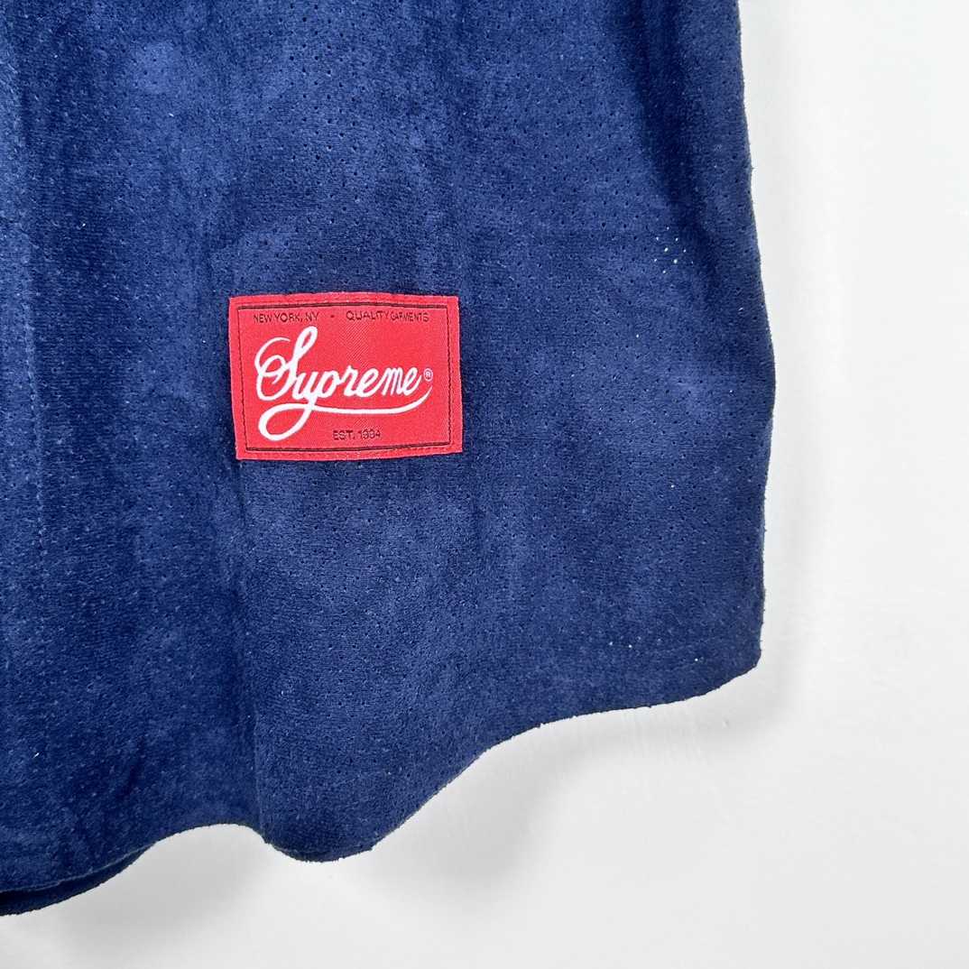 Supreme Ultrasuede Mesh Baseball Jersey - DesignerGu