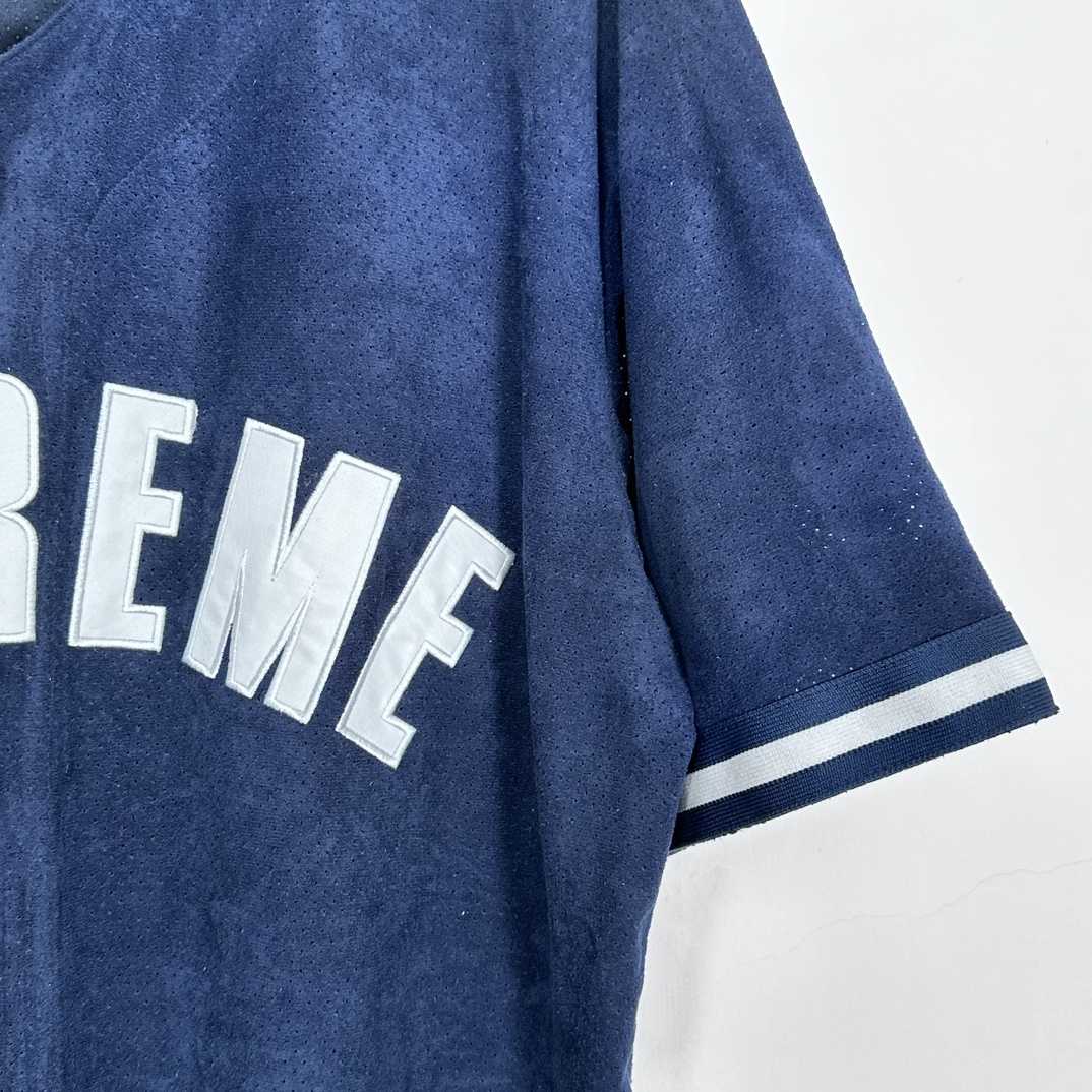 Supreme Ultrasuede Mesh Baseball Jersey - DesignerGu