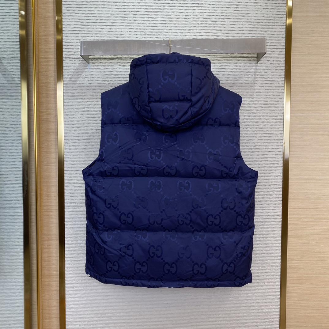 Gucci Jumbo GG Canvas Down Vest - DesignerGu