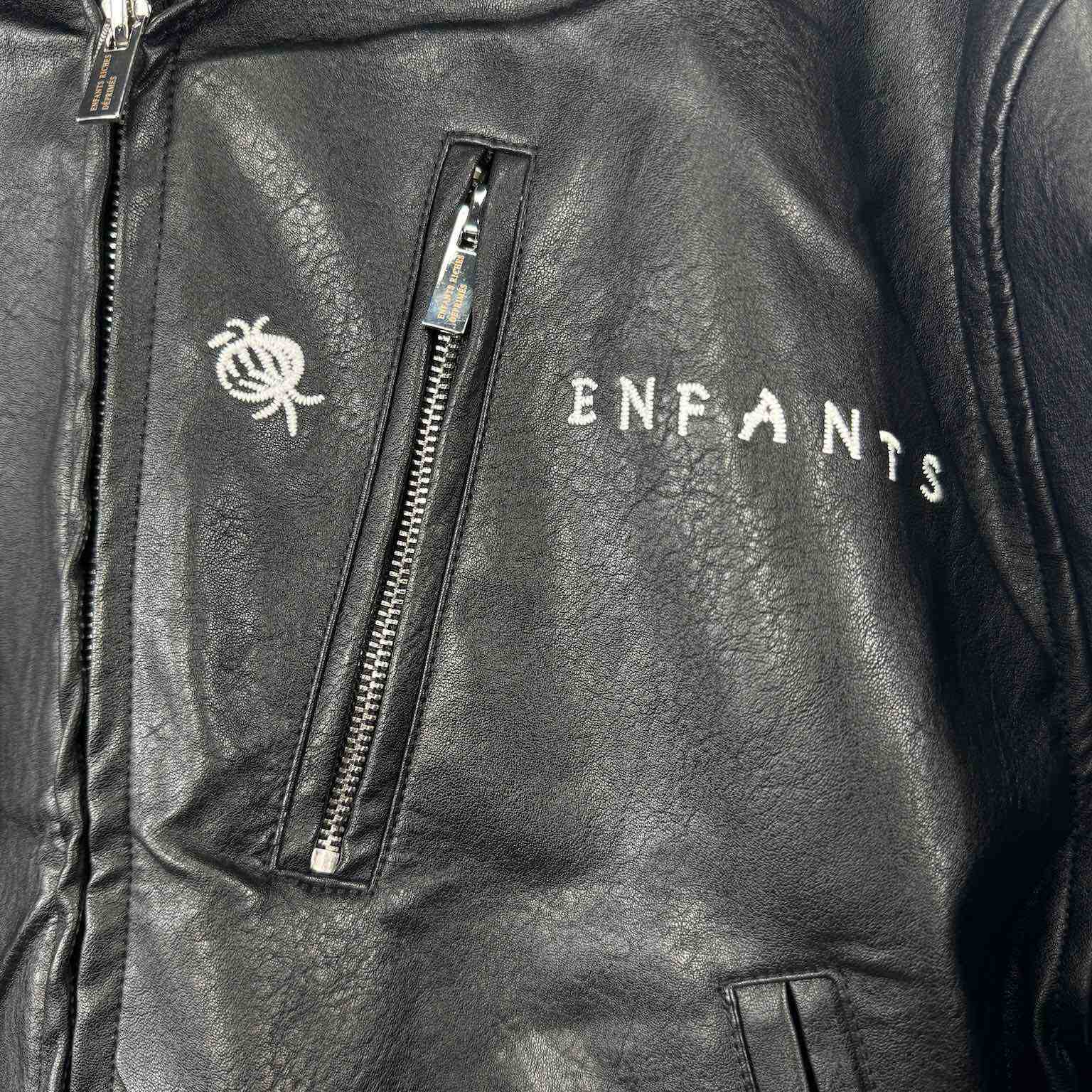 Enfants Riches Deprimes Opium Embroidered Leather Jacket - DesignerGu