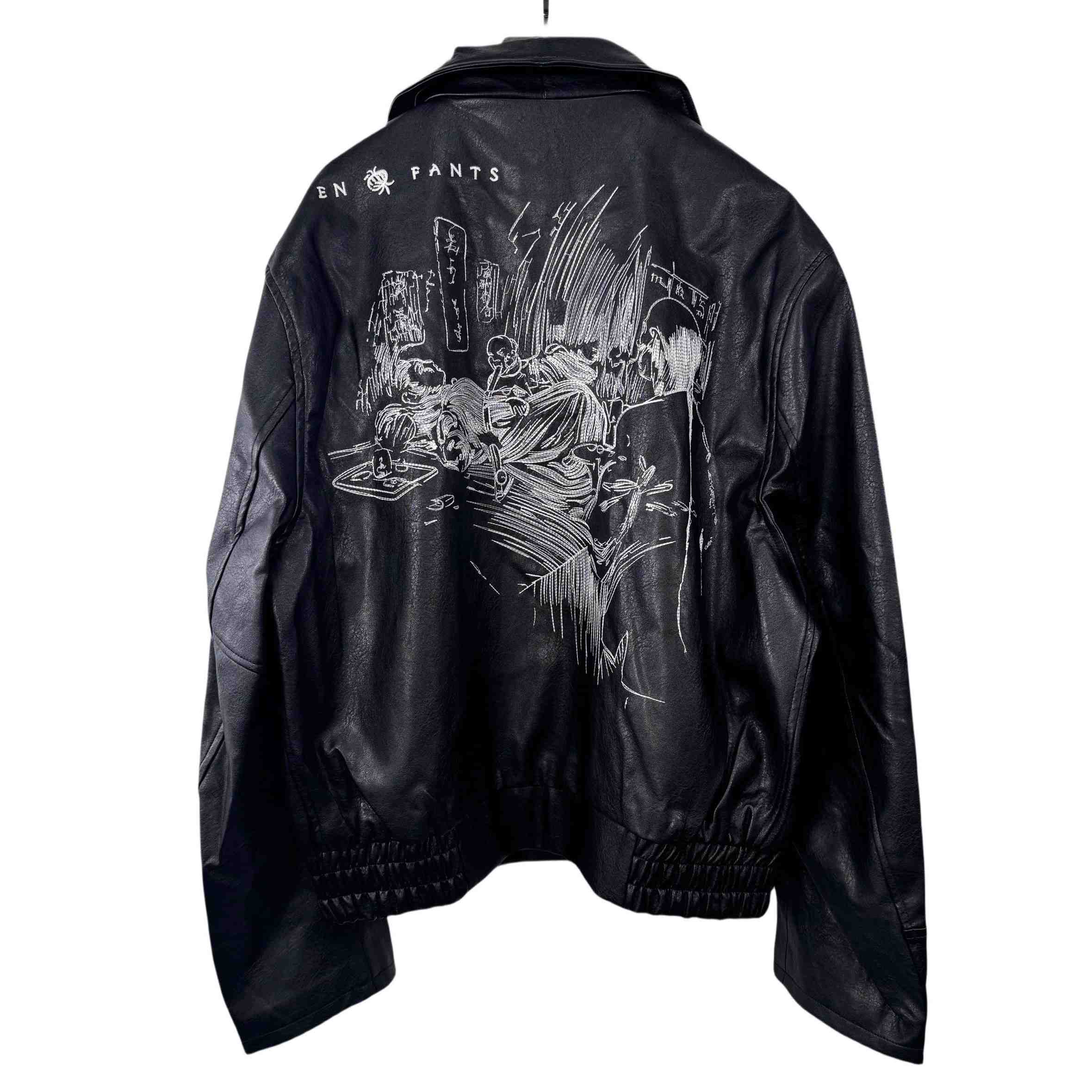 Enfants Riches Deprimes Opium Embroidered Leather Jacket - DesignerGu