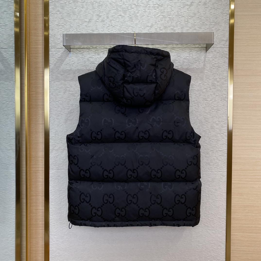 Gucci Jumbo GG Canvas Down Vest - DesignerGu