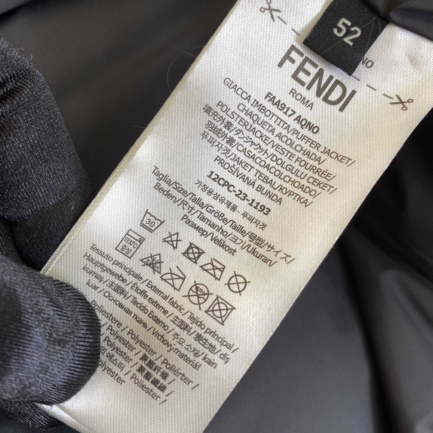 Fendi Windbreaker Black Nylon Windbreaker Jacket - DesignerGu