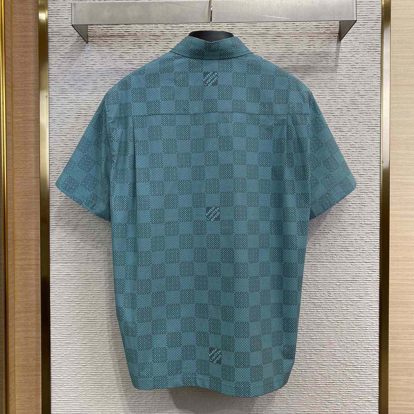 Louis Vuitton Printed Short-Sleeved Cotton Shirt  1AFQXW - DesignerGu