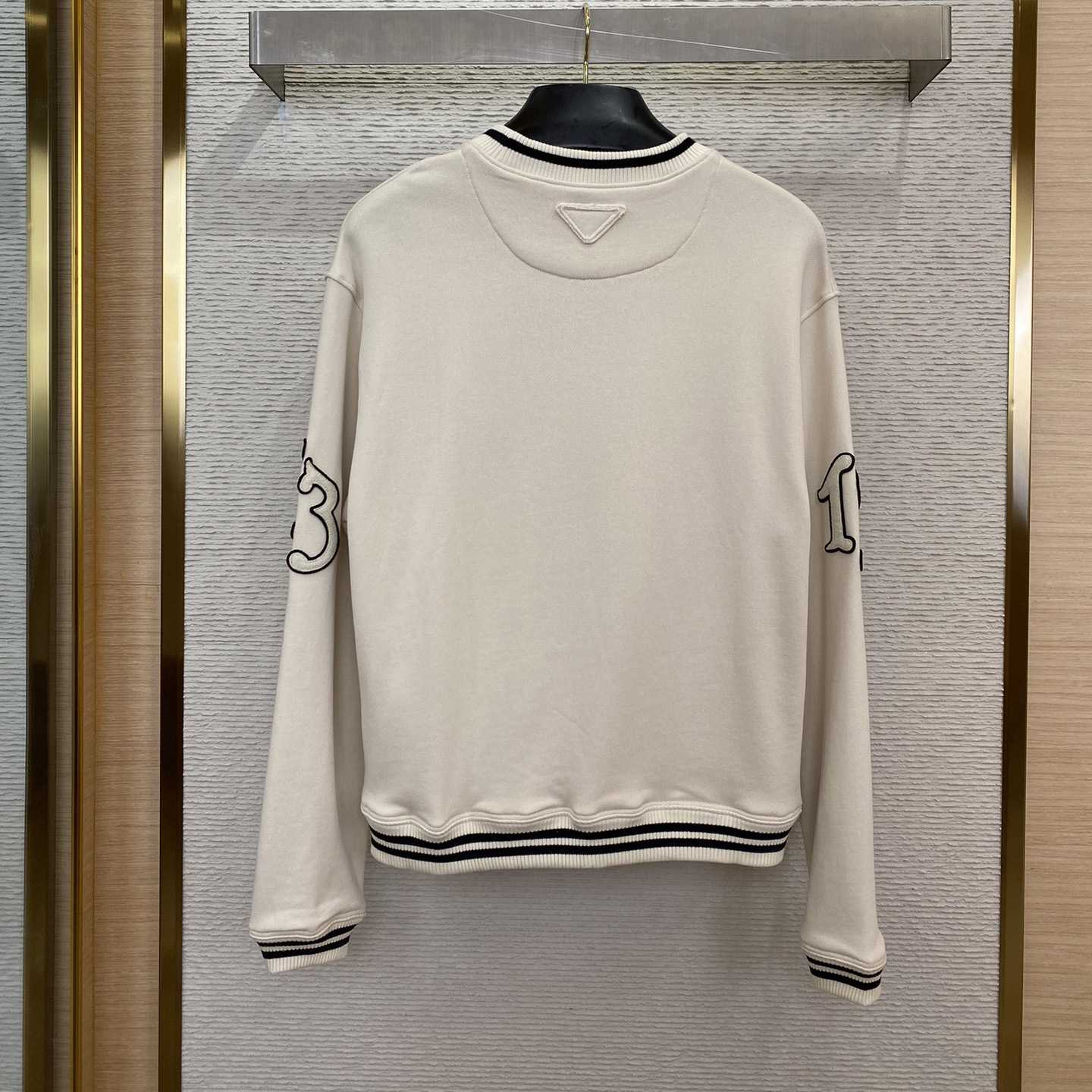 Prada Cotton Fleece Sweatshirt With Patches - DesignerGu