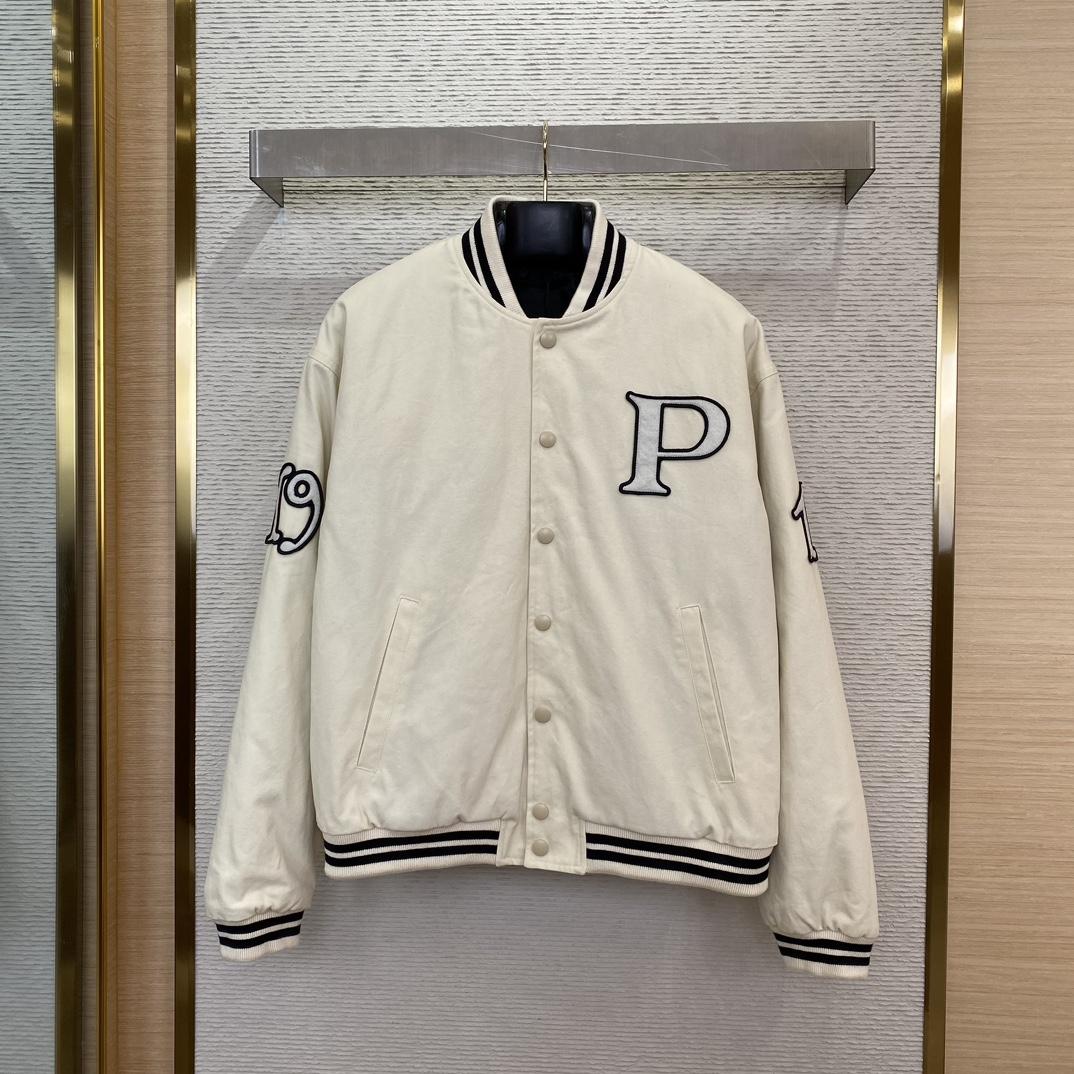 Prada Kid Mohair Bomber Jacket With Patches - DesignerGu