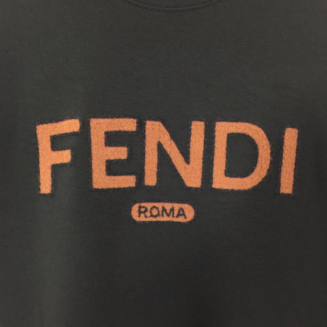 Fendi Black Cotton T-shirt - DesignerGu