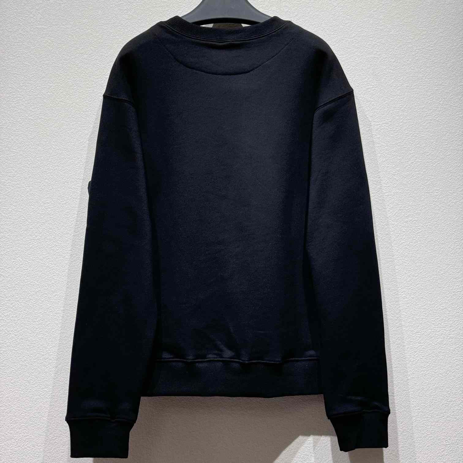 Prada Oversized Cotton Sweatshirt With Triangle Logo - DesignerGu