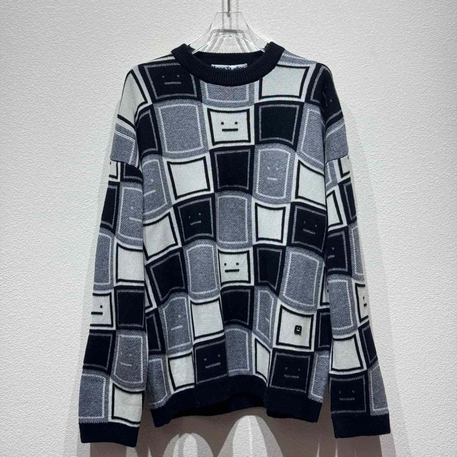 Acne Studios Face-jacquard Wool Blend Jumper - DesignerGu