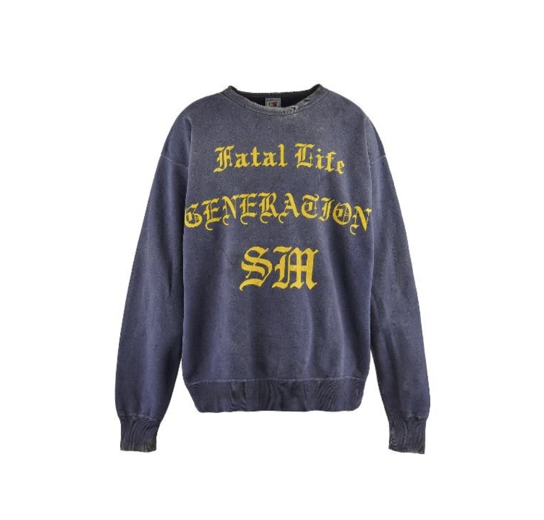 Saint Michael Crw Sweat/fatal Life Hoodie - DesignerGu