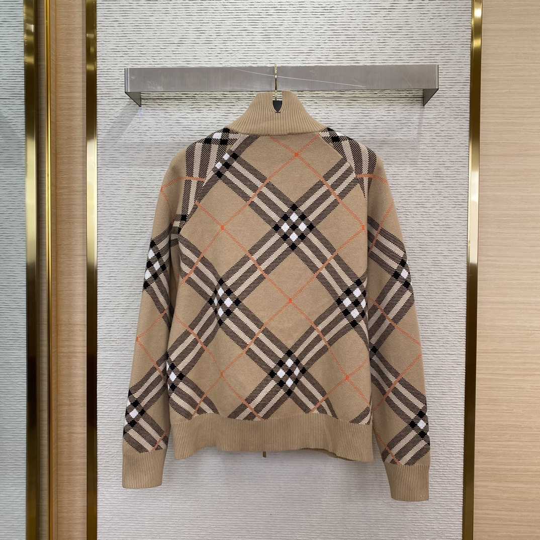 Burberry Check Wool Blend Track Jacket - DesignerGu